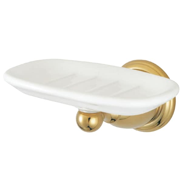 Heritage Wall-Mount Soap Dish, Polished Brass